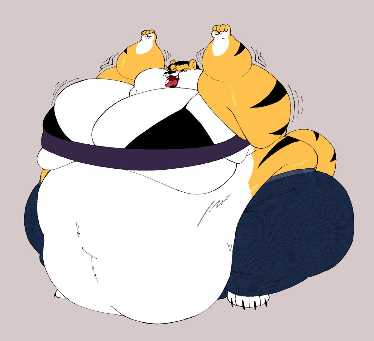 Inkiestdoggo's tweet photo. Big tiger 
Bottom text https://t.co/rGhlqHTw0t