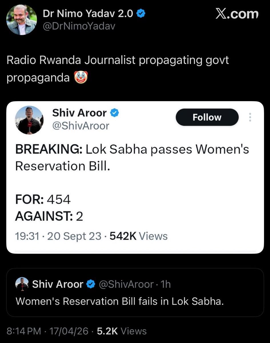 Dr Nimo Yadav 2.0 tweet media