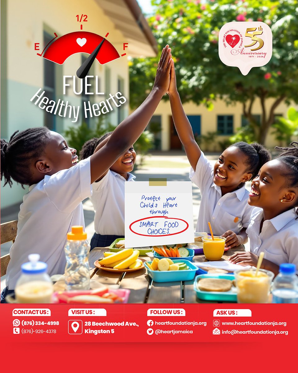 heartjamaica's tweet image. Strong hearts start with healthy meals. Teach children to eat smart for a lifetime of heart health.

#HFJ #HealthyEating #ChildHealth