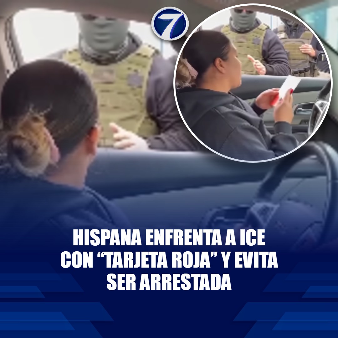 Noti7Guatemala's tweet image. Viral: mujer evita #arresto tras mostrar “tarjeta roja” a agentes de #ICE 🎥😲➡ bit.ly/4teIJV9