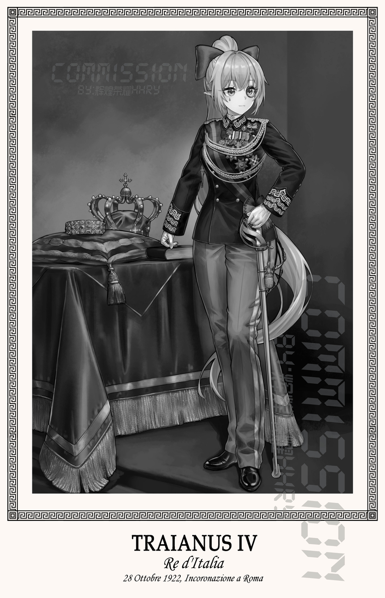 javis016's tweet image. commission，the Coronation in Italy kingdom #Italy #KingdomofItaly #elf (1/1)