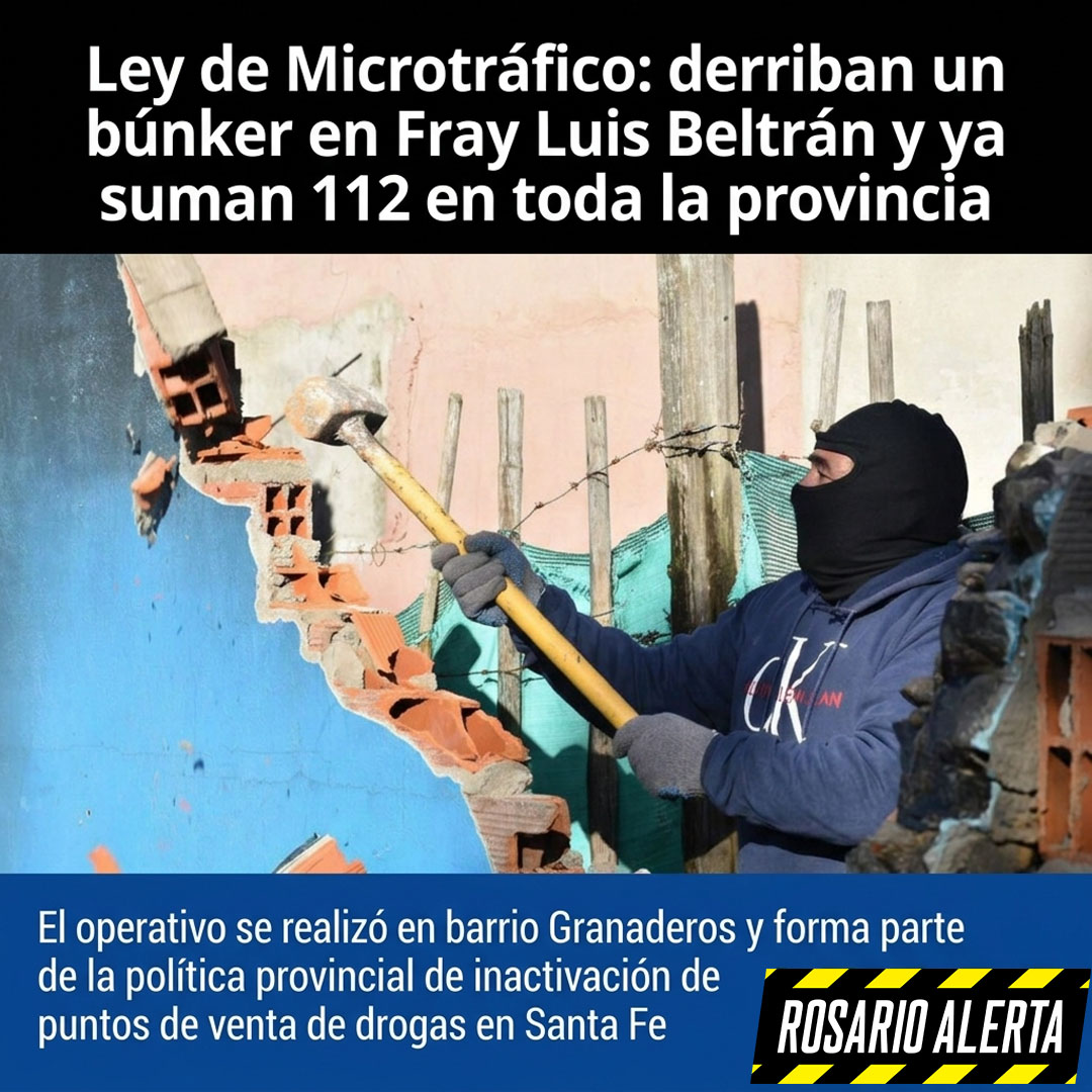 RosarioAlerta's tweet image. 🚨 #FrayLuisBeltrán derriban un búnker de droga en barrio Granaderos. Ya son 112 en Santa Fe. Hay un menor de 16 años detenido vinculado a una causa de homicidio ⚖️ #Microtráfico #SantaFe #Policiales #Justicia rosarioalerta.com.ar/site/?p=32243 a través de @RosarioAlerta