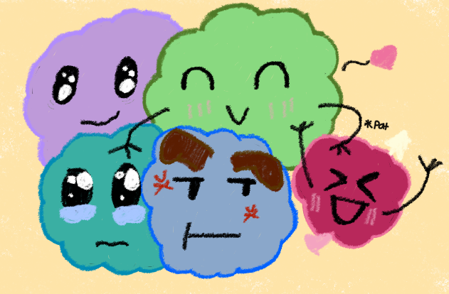 HanaHinomori's tweet image. #ARTkariel #Caenvas #LockArt #EliasDrawborne #Katagallery 
POV: A Normal Picture Day of Lamentus (as Marimonies) 💜💙🩷💚(also...i have no idea what is Eli's heart since ash is also green?)