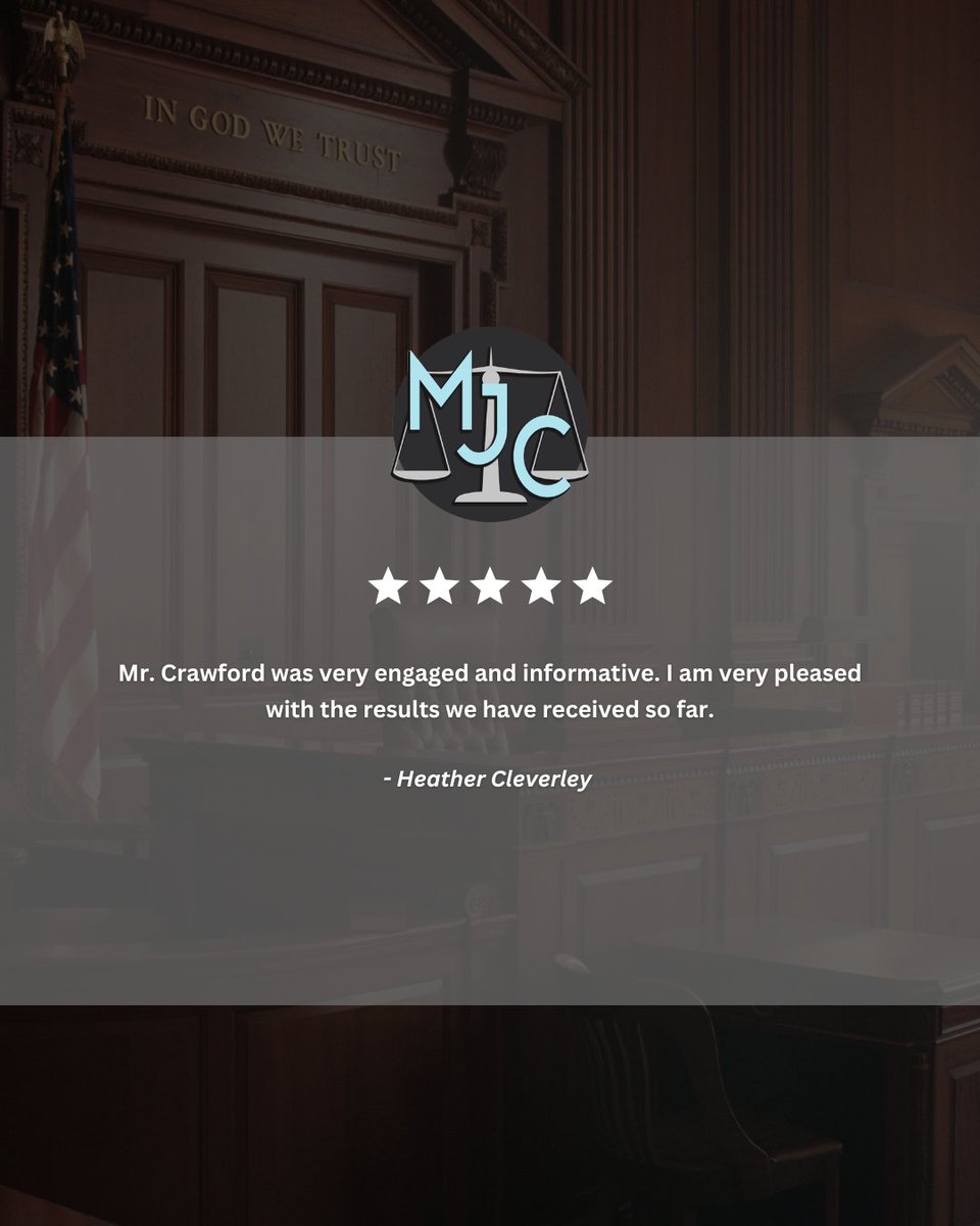 MJCCriminalLaw's tweet photo. What matters to our clients:
✔️ Clear communication
✔️ Understanding the process
✔️ Results that matter

We’re here to guide you every step of the way.

If we’ve helped you or your family, we would truly appreciate a Google review:
https://t.co/bXmr20W2cg https://t.co/PVYfg83BHi