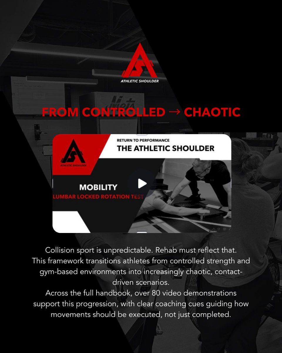 AthleteShoulder's tweet image. From objective testing → to skill-specific progression → to live contact exposure.

A complete system for return to performance.

Click the Link to Learn More: vist.ly/4yucd

#ReturnToPlay #CollisionSport #SportsScience #RehabToPerformance #AthleticShoulder
