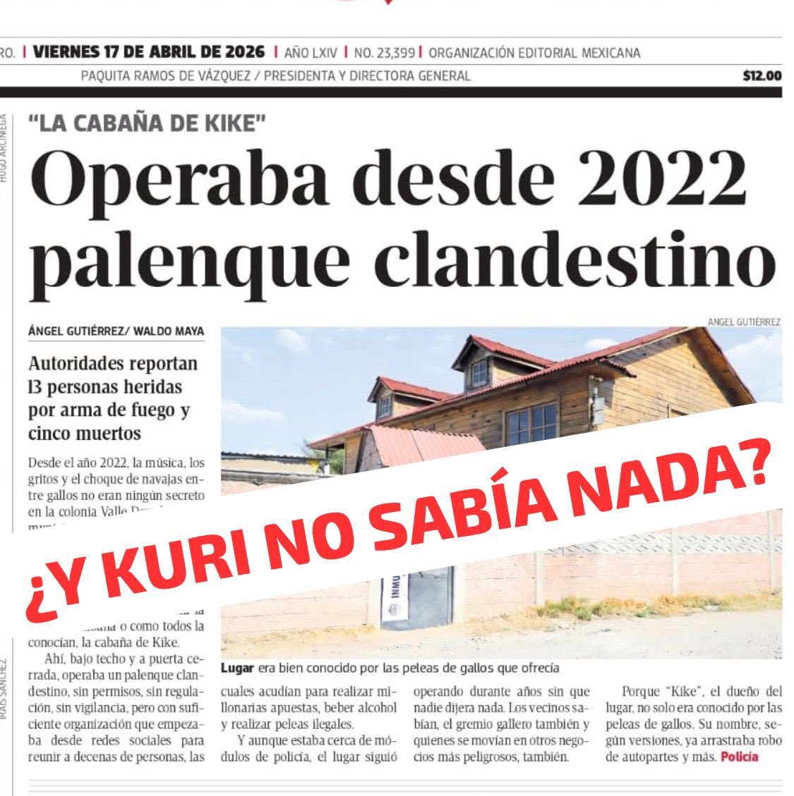 AleFerruzcaL's tweet image. Los palenques son ruidosos, dudo mucho que las autoridades en #Queretaro no supieran nada de lo que pasaba.