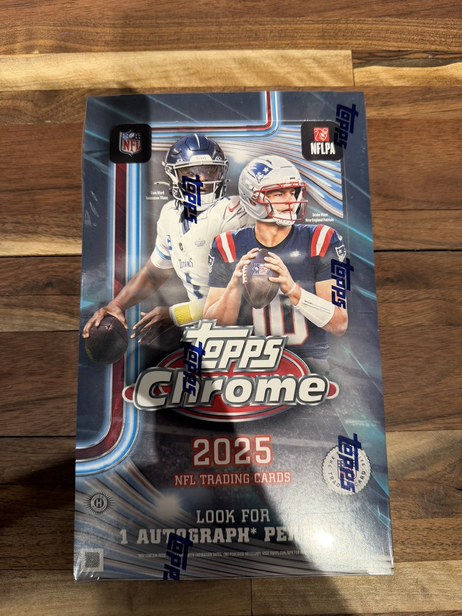 BasedCardGuy's tweet image. ANOTHER ONE! 
Check out that Topps stamp on the bottom right corner! Could be juiced!
2025 Topps Chrome NFL Football Hobby Box - Sealed In Hand Ships Today! ebay.us/m/r5JjA0 #eBay via @eBay #TBBReposts #TBBCrew #CardsForSale #ToppsChrome #NFL #ToppsChromeFootball #Topps