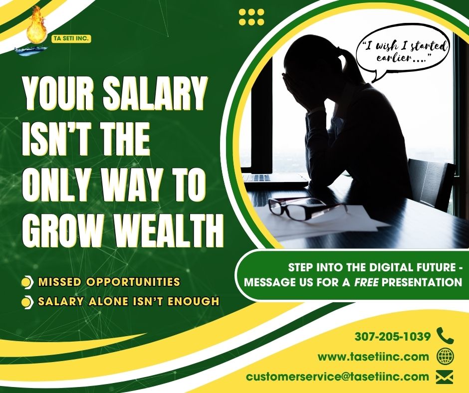BRUCEGEORGE1's tweet image. Your salary pays the bills—but it doesn’t always build your future.

If you would like to learn more, feel free to reach out or connect with us today.
307-205-1039
customerservice@tasetiinc.com
tasetiinc.com

#TaSetiInc #WealthBuilding #FinancialGrowth #BuildWealth