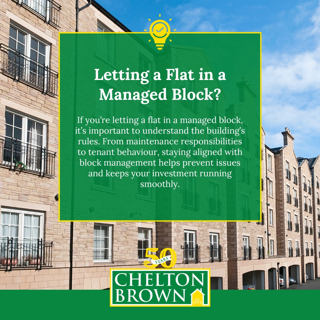CheltonBrownLtd's tweet image. Owning a rental property in a block of flats comes with more than just tenant responsibilities.

Understanding how the building is managed helps you avoid conflicts, keep tenants happy, and protect your long-term investment.

#LandlordTips #BlockManagement