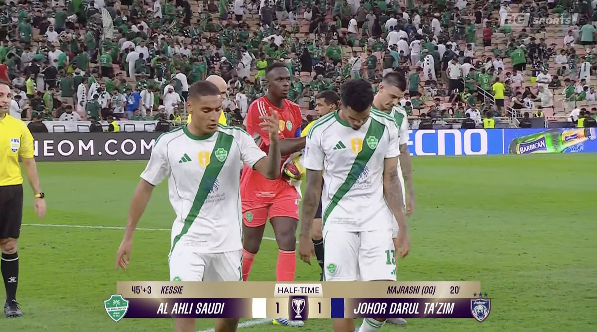 SNE_Sports's tweet image. HT: Al Ahli Saudi 1-1 Johor Darul Ta'Zim

#ACLElite #AHLvJDT
#SNESports
#LifeTelco
