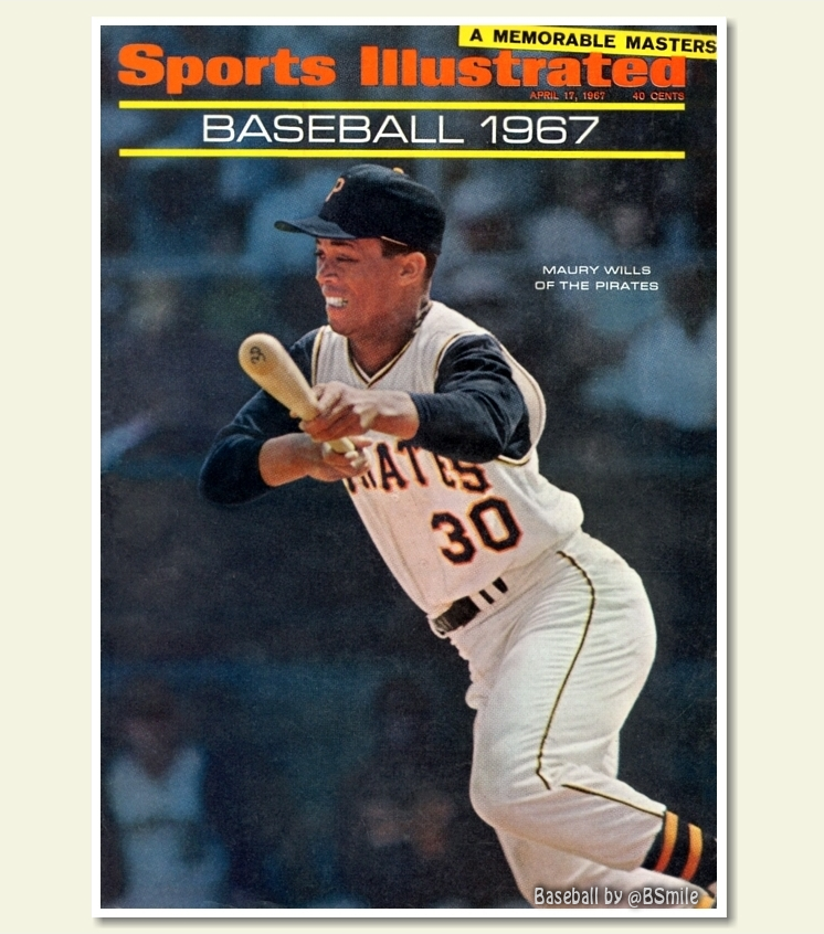 BSmile's tweet image. "Baseball 1967 - Maury Wills of the #Pirates" (Sports Illustrated - April 17, 1967) #MLB #Baseball #History #LetsGoBucs
