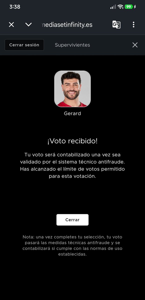 Gerard ha demostrado desde el primer día su lealtad.Ha estado al lado de Maica cuando más lo necesitaba, apoyándola sin condiciones y dando la cara por ella.Ahora es el momento de devolverle ese apoyo. Hay que votar por Gerard.Quien cuida a los suyos, merece estar.
#SVGala7