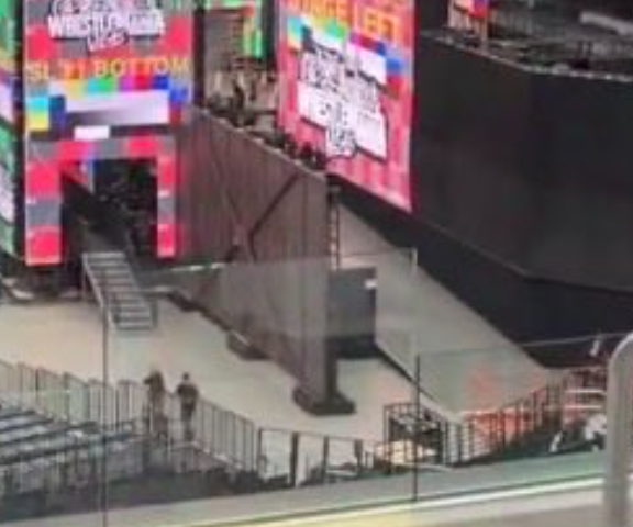 ryanavasq's tweet photo. @Popplayzz1 they got a wall to the left of the ramp so stone cold doesn't drunkly go down the wrong way again https://t.co/ec5dFNls6E