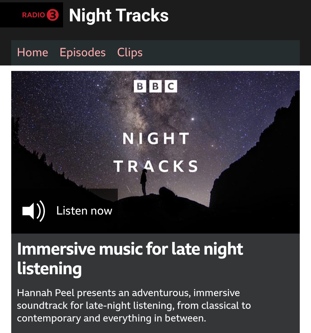 CannonballPR's tweet image. Great play for 'In This Room' by @HannahSchneide on @BBCRadio3 night tracks last night! ❤️🙌 

If you missed it, listen back to the soothing sounds here: bbc.co.uk/programmes/m00… 

#bbcradio3 #newmusic #electronic #danish #night