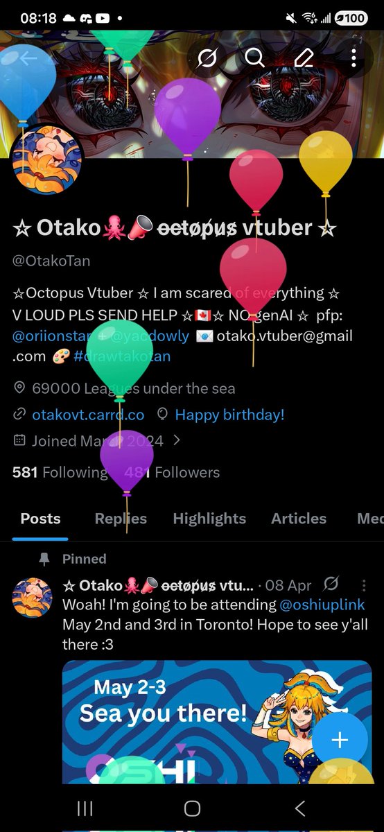 ☆ Otako🐙📣 o̶c̵t̴o̷p̸u̷s̷ vtuber ☆ tweet media