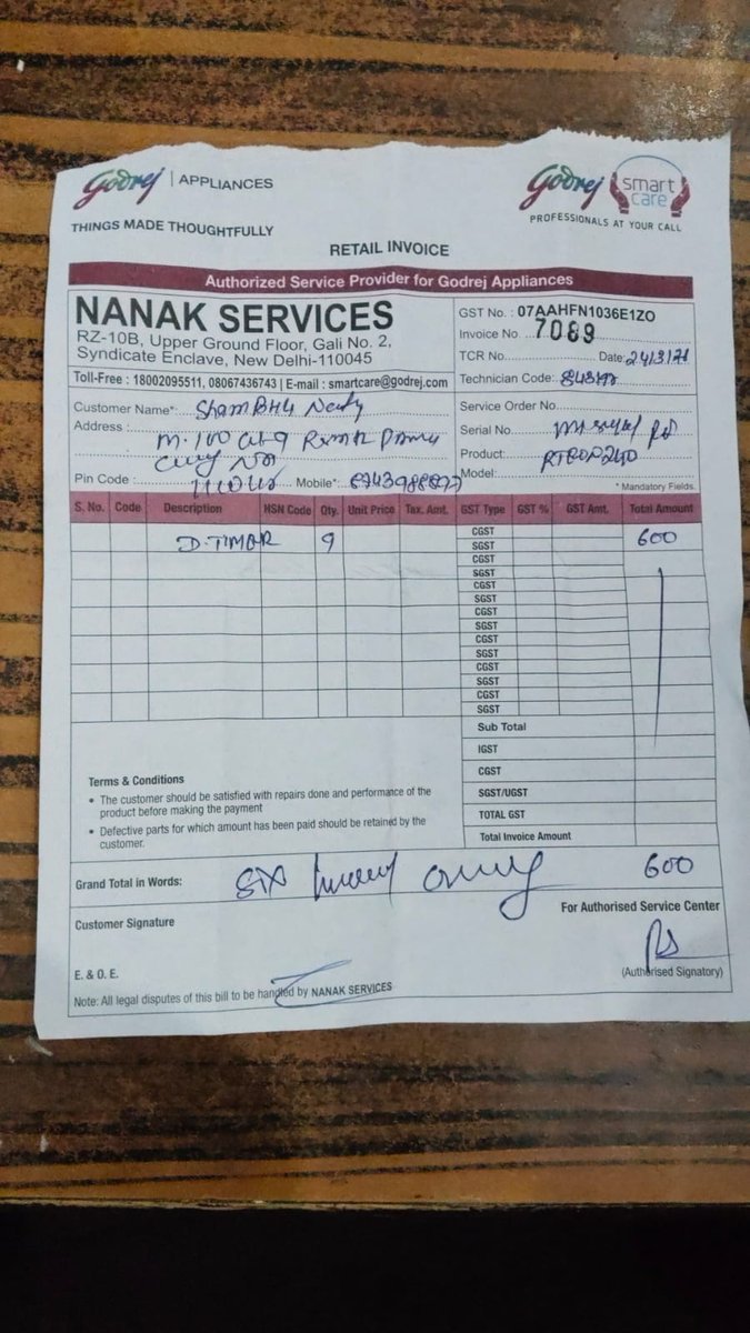 VirenderRoshan's tweet image. No resolution from @GodrejAppliance even after 5 days.
Paid ₹3100 for fridge repairs (3 visits) – still not working.
Technician Santosh (9268926851) now not responding.
Forced to file complaint with @DoCA_GoI &amp;amp; consumer court.
Is this how customers are treated?
#Godrej #Consumer