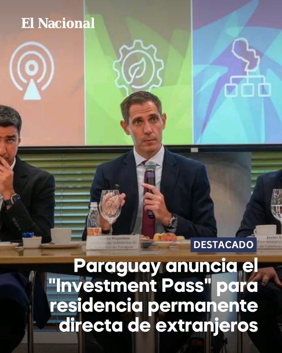 🇵🇾 PARAGUAY HABILITA EL INVESTOR PASS PARA RESIDENCIA PERMANENTE DIRECTA DE EXTRANJEROS | 💵

🔹Con el #ParaguayInvestorPass, lanzado por el MIC y la Dirección Nacional de Migraciones, quienes inviertan desde USD 150.000 en turismo o USD 200.000 en bolsa de valores o inmuebles