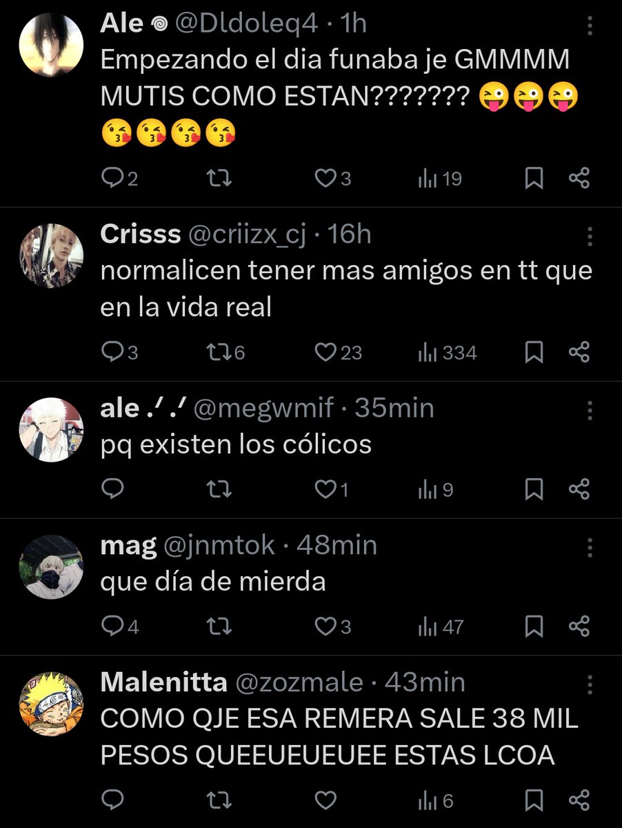 cada qn en su mundo cuál serían ustedes