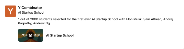 everybody attending startup school is about to put YC on their linkedin