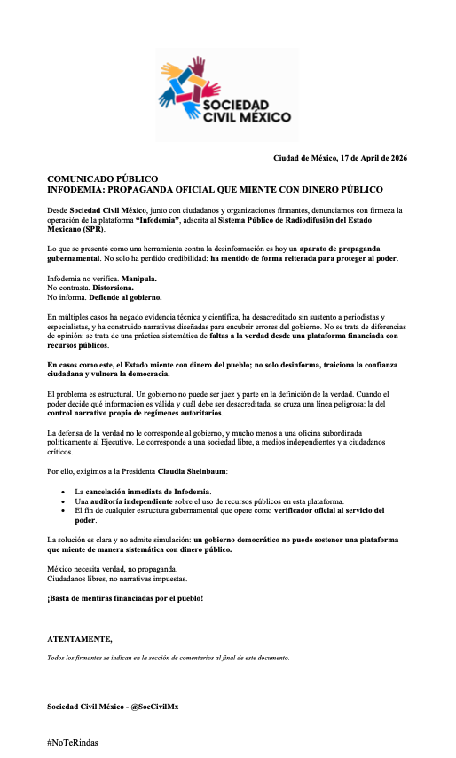 Sociedad Civil México tweet media