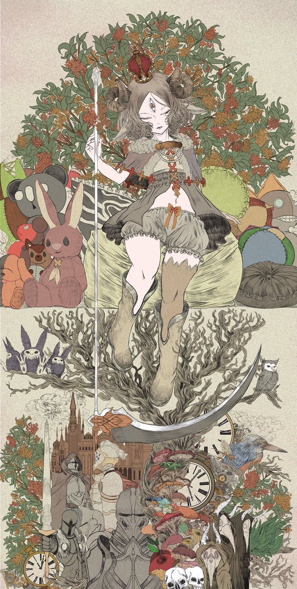 斑鳩-ikaruga-（線画師）初画集『終典』発売中🌸 tweet media