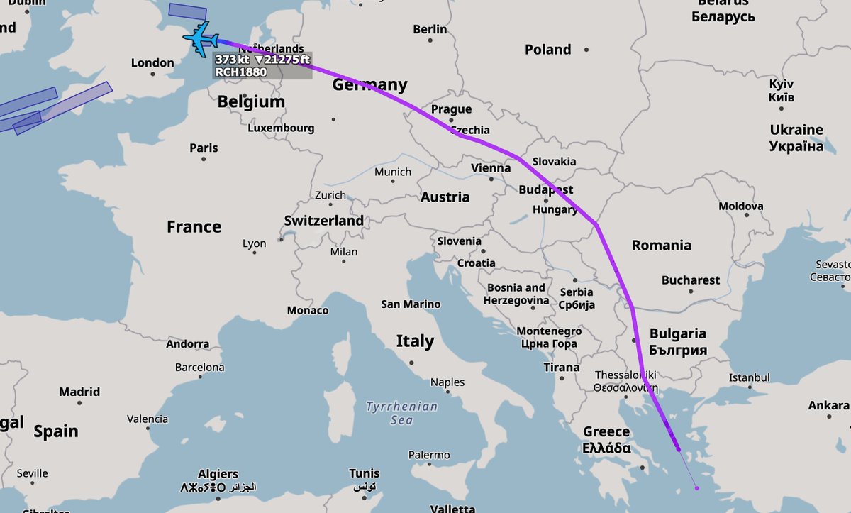 ArmchairAdml's tweet image. #USAF United States Air Force

Boeing KC-135 Stratotanker 1x
#AE058B 57-1514 - REACH 1880

REACH 1880 inbound RAF Mildenhall from Prince Sultan Air Base.