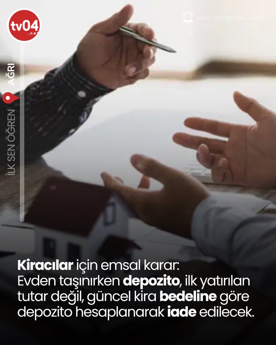 Kiracılar için emsal karar:

Evden taşınırken depozito, ilk yatırılan tutar değil, güncel kira bedeline göre depozito hesaplanarak iade edilecek.