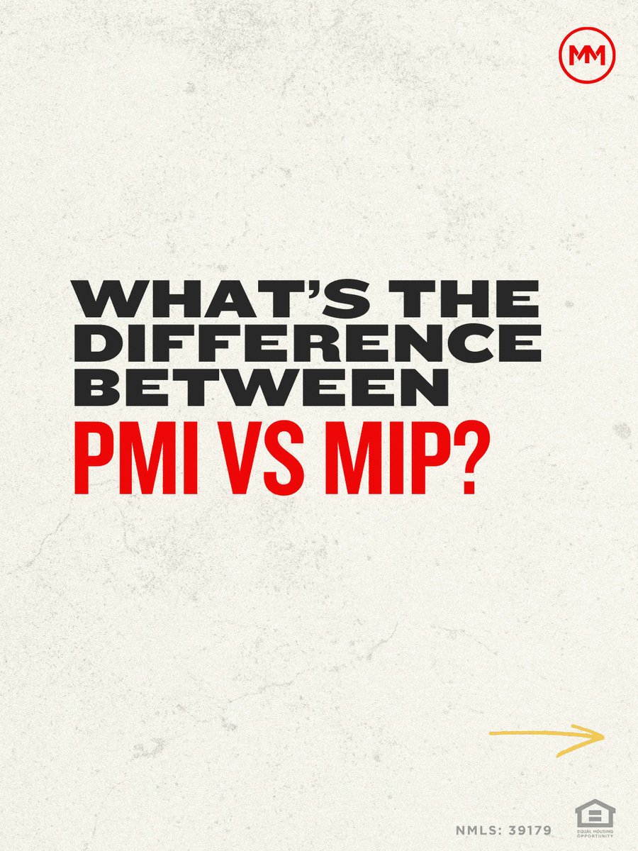 PamCanoy's tweet photo. If you are buying a home with less than 20 percent down, you may hear the terms PMI and MIP.

PMI is typically associated with conventional loans, while MIP is tied to FHA loans.

Curious which option might apply to you? I would be happy to talk through your options. https://t.co/sgbPOCWSTE