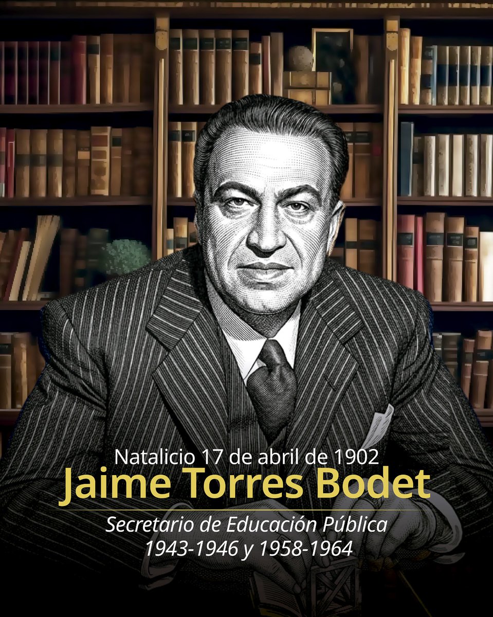 SEP_mx's tweet image. 📆 #UnDíaComoHoy | En 1902 nació Jaime Torres Bodet, escritor, diplomático y dos veces titular de la #SEP, donde impulsó acciones para ampliar el acceso a la enseñanza y fortalecer la formación del magisterio. 👩🏻‍🏫🧑🏻‍🏫

Durante su gestión promovió la Campaña Nacional contra el
