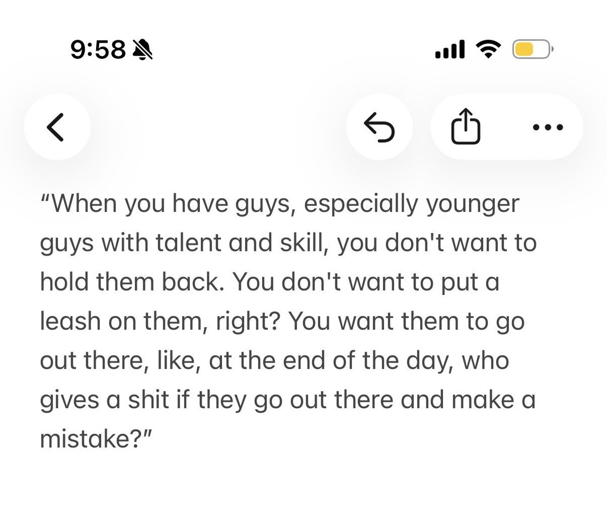 Connor Zary with an interesting line when asked about Parekh’s goal last night. #Flames