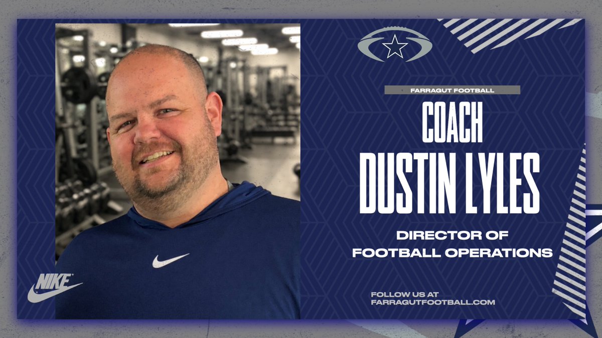 FarragutFB's tweet image. Welcome Coach Dustin Lyles to the staff as Director of Operations!

Coach Lyles returns to Farragut where he was an assistant for 3 years from 2009-11

#GoAds #ELITE