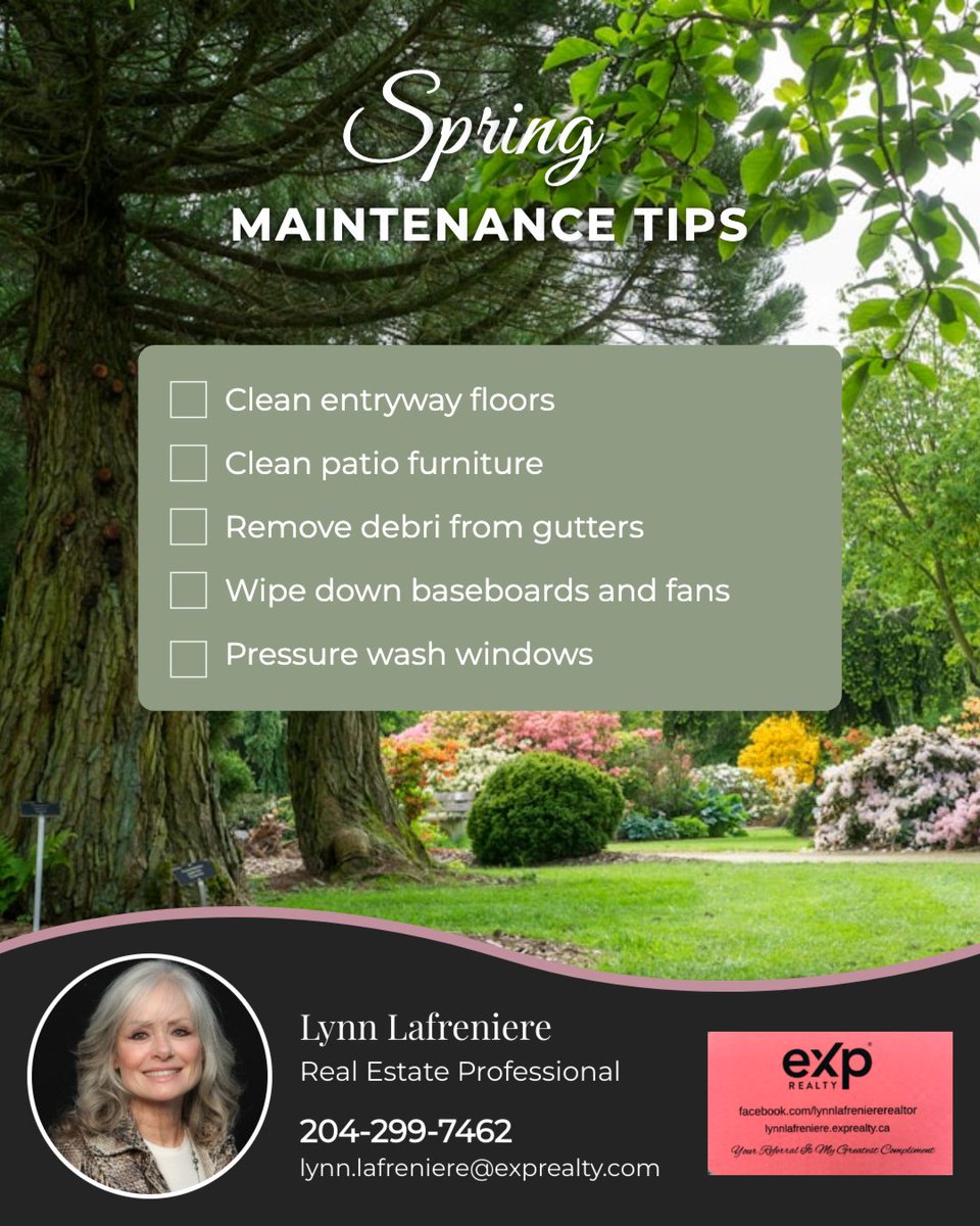 Lynn58559365236's tweet image. Spring is in full bloom 🌸—the perfect time to give your home some TLC!

A little seasonal maintenance = a fresher, cleaner, happier space 🌿✨

Are you an early bird or last-minute spring cleaner? 🧼

#springcleaning #springchecklist