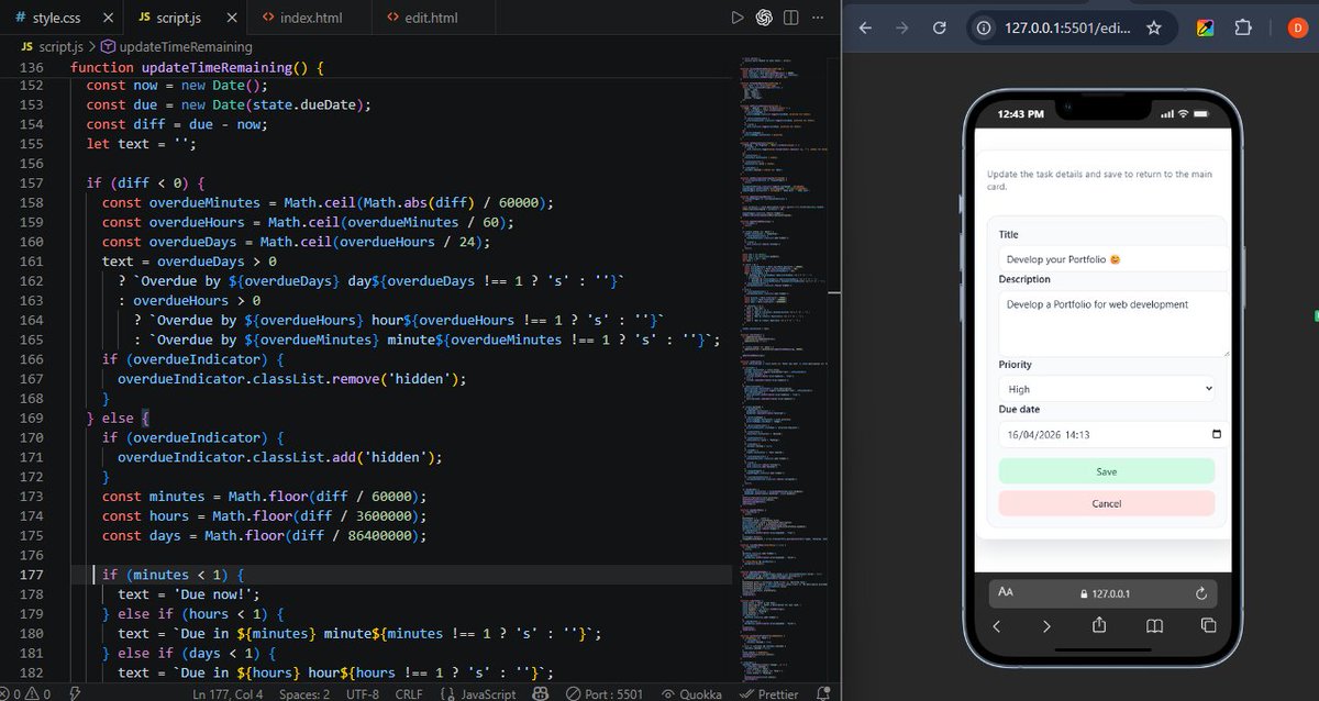 Ukamaka12345's tweet image. One of the biggest challenges I faced was making the component testable. 

Adding data-testid attributes to every required element, forced me to slow down and think differently. 

 @hnginternship
#HNGInternship #WebDevelopment #FrontendDevelopment #LearningJourney #BuildInPublic