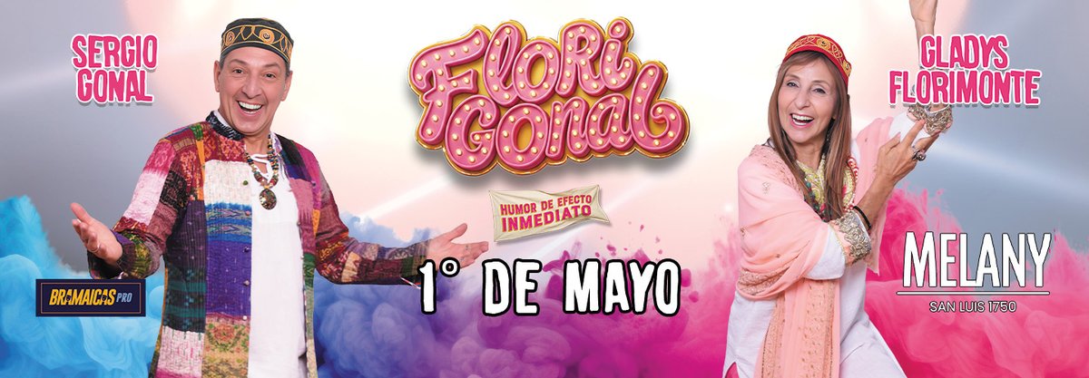 mardelplata's tweet photo. 🎭 ¡Sergio Gonal y Gladys Florimonte presentan “Florigonal” en Mardel!
El 1° de mayo, llegan con humor de efecto inmediato a la Sala Melany 🙌
¡No te lo pierdas! https://t.co/0oEWq1upo7