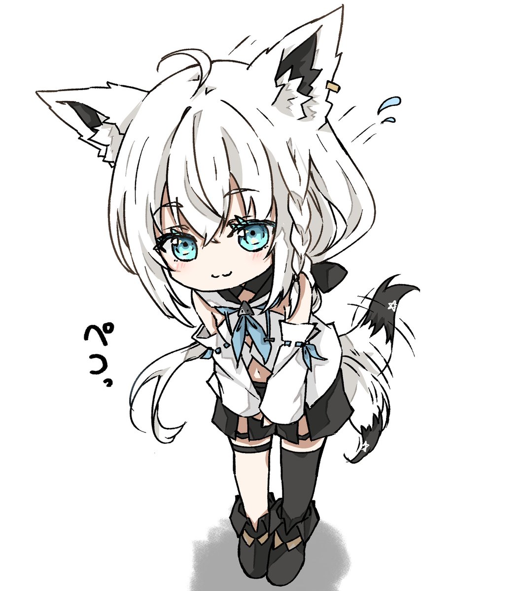 さっきの感謝ポストのミニフブさん。

 #絵フブキ 
 #白上フブキ