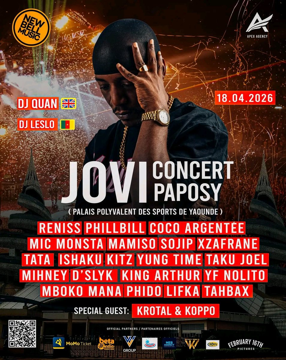 beta_tinz's tweet photo. #BetaPipol @JoviLeMonstre has unveiled a lineup of selected artists fans should expect at his Yaoundé concert happening this April 18.
#BetaTinzGist #BetaTinz #BetaMutumbu #BetaMutumbuGist https://t.co/WBO0u1FJc5