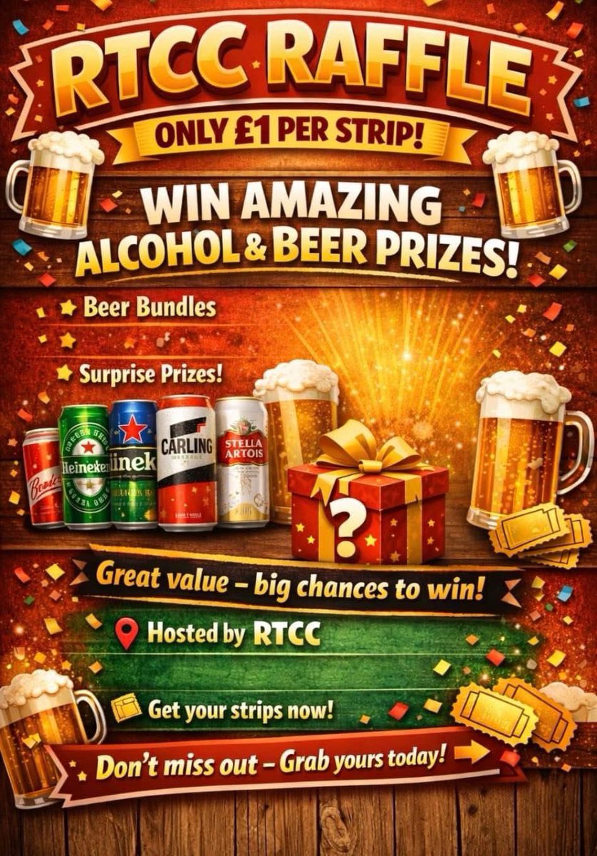 rtccofficial's tweet photo. With the new season beginning next weekend, tomorrow we will be holding two interclub friendly T20 games starting from 11.30am 🏏

All welcome to come along and cheer on the teams, bar will be open and you can pick up a raffle ticket to win prizes at the bar 🍻 https://t.co/IS65OIT2Fr