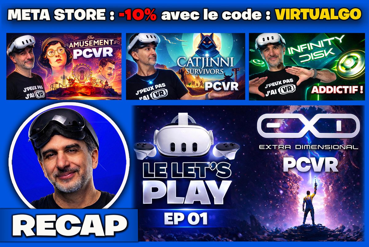 virtualgo34's tweet image. 📢   Bonjour à toutes Zetatousse ! 
       LE RECAP des vidéos de la semaine !
🔴   Youtube et réseaux : linktr.ee/virtualgo
🙏    N'hésite pas à T'ABONNER et à PARTAGER
☀️    Bon Week-end à tous !

#vr #Metaquest #PICO4Ultra #PSVR2 #pcvr
#twitch #Youtube #virtualgo