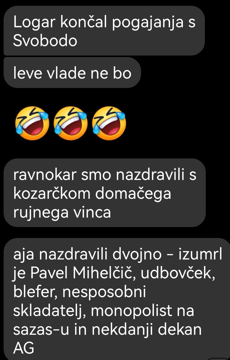 GregorKral114's tweet photo. Mal kvantamo in frondije zobamo po rofkanju. 😉 🤣 🤣 #čajankarji #jereku
#smokarostrija 😁😂😂 https://t.co/waF0Gji1uN