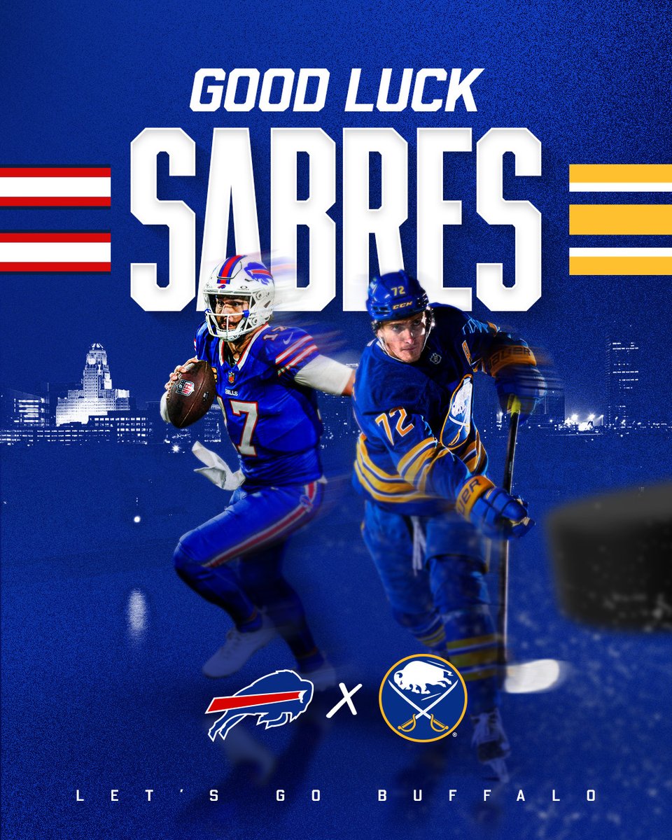 LET'S GO BUFFALO‼️

Good luck in the Stanley Cup Playoffs, <a href="/BuffaloSabres/">y - Buffalo Sabres</a>.