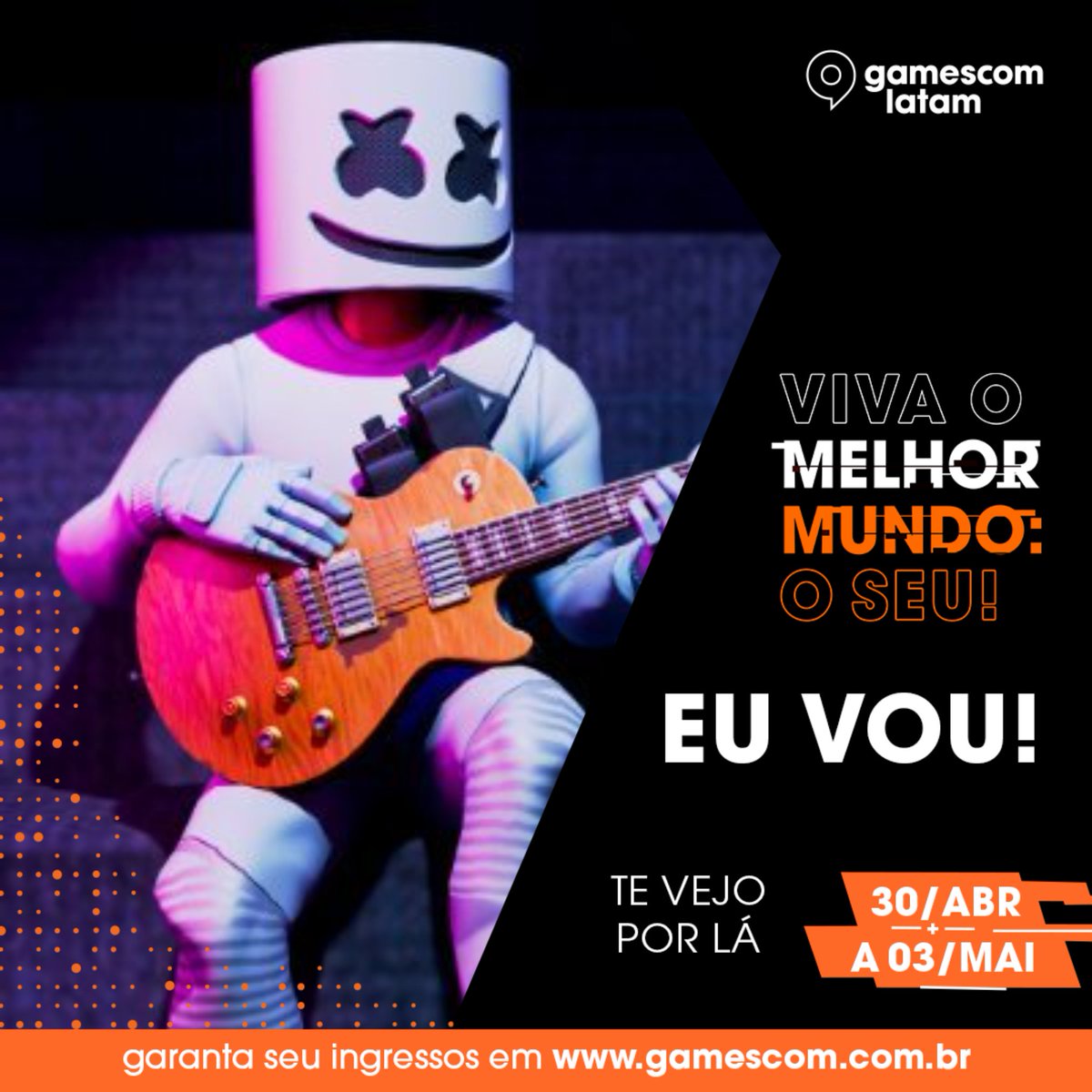 YE39_'s tweet photo. Falaaa, pessoal! Como vocês estão? 🤍

Passando pra avisar que dos dias 30 de Abril ao dia 3 de Maio vai rolar a GamesCom Latam 2026 aqui em São Paulo, no Distrito Anhembi! E SIM, EU ESTAREI PRESENTE!! 

No dia 1° de Maio, sexta-feira, vai que a gente se tromba por lá... 👀 https://t.co/HkKz32mo86