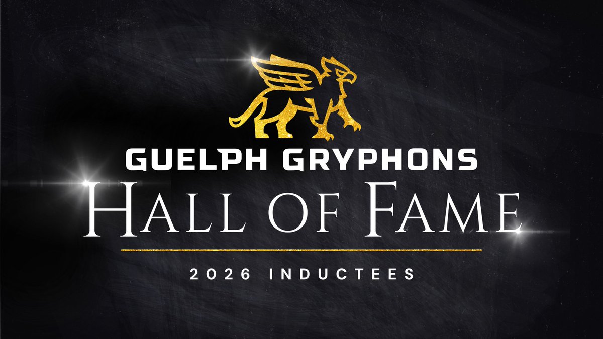 guelph_gryphons's tweet photo. Gryphon Athletics is proud to announce the 2026 Hall of Fame class! ❤️🖤💛👏

4️⃣ athletes
4️⃣ teams
2️⃣ builders

We can't wait to officially welcome them to the Gryphon Hall of Fame on Saturday, June 13, 2026! ⭐️ 

https://t.co/SSe53G2Fth 📰

@uofg @UofGAlumni #GryphonPride https://t.co/mek76XGOmQ