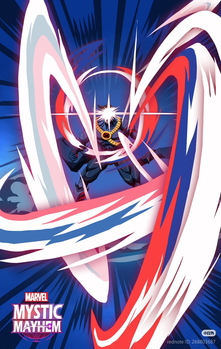 zgmjrmr03's tweet image. [Thread] Mystic Mayhem HD Skills Card illustrations

Art by 丁子仓酷 
from RedNote
xhslink.com/m/773eR2C2KkX

The game is shutting down in a few days, so I’m collecting materials from it. This is reposted with permission.

#MARVELMysticMayhem #Cyclops
