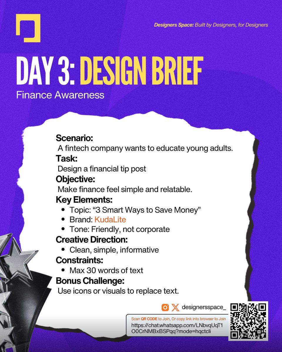 _Titilayomi's tweet image. Day 3/10 ✅️
Simple. Clean. Straight to the point!
@designersspace_ 

#DSdesignchallenge #graphicdesign #financetips