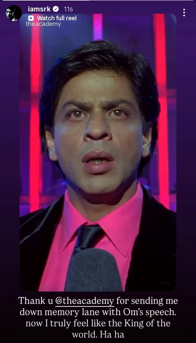 SRK_sir_ji's tweet image. SRKs latest Insta story 👏🏻

#SRK #King