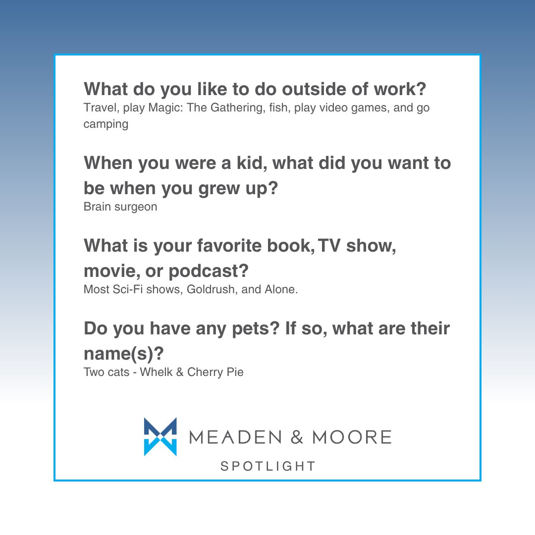 Meet Dominic Albert from our Cleveland office! A valued member of the Meaden &amp; Moore team, Dominic brings expertise, collaboration, and a client‑first mindset to everything he does.