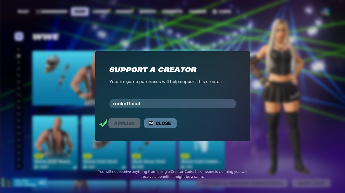 Snagged the lovely liv skin using code ROOKOFFICIAL (<a href="/RookOfficial_/">Rook</a> ) 🫶🏽💕