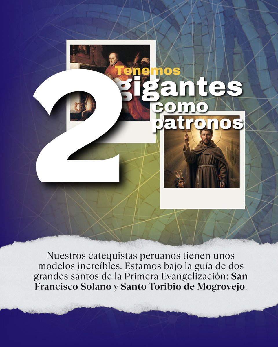 catequistasperu's tweet photo. ¡Se acerca nuestro día de CATEQUISTAS en PERÚ!
El catequista, es eco de la Palabra de Dios y acompaña a otros en su camino de fe.
Descubre los datos curiosos de nuestra vocación y los santos que inspiran como Santo Toribio y San Francisco Solano.
#DiaDelCatequista #CatequesisPeru https://t.co/DQUCumSb45