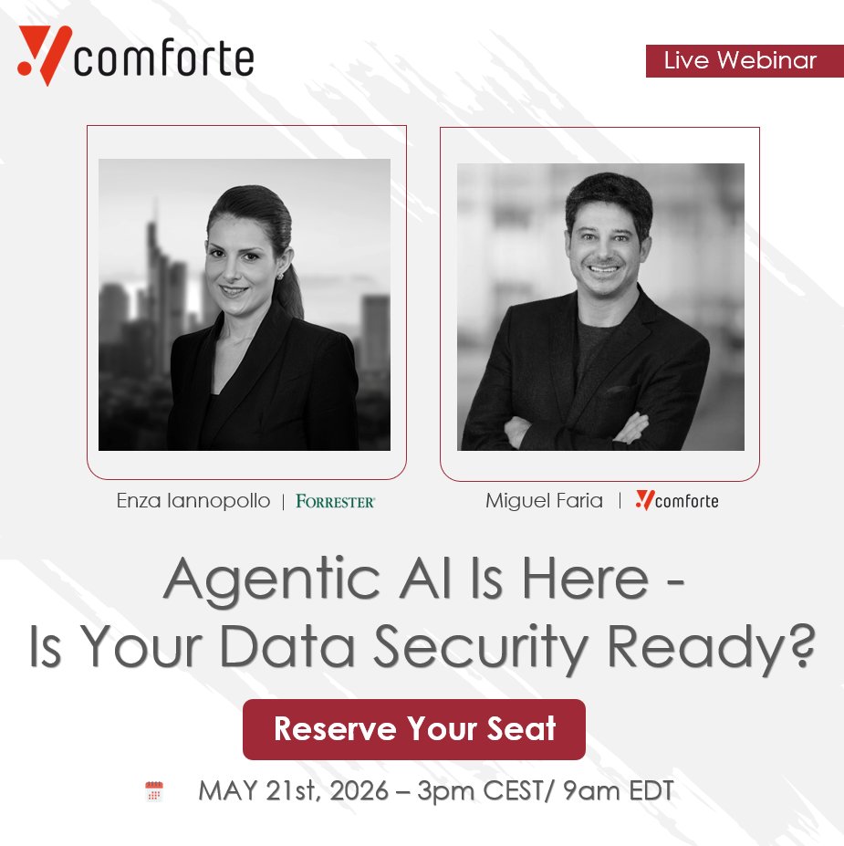 comforteAG's tweet image. Agentic AI is already here. The real question is: is your data security ready?
Join our free webinar and hear from experts tackling this challenge right now.
offer.comforte.com/agentic-ai-is-…

#freewebinar #agenticai #datasecurity #ai #cybersecurity