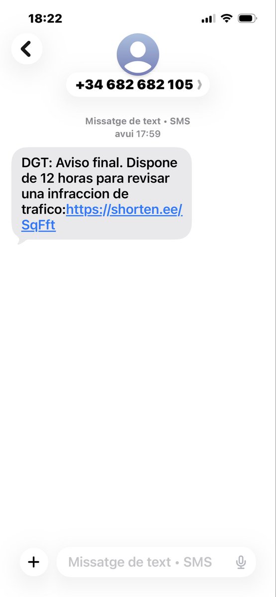 Joancorb1's tweet photo. @DGTes me ha llegado este SMS https://t.co/DvCrLu47PP